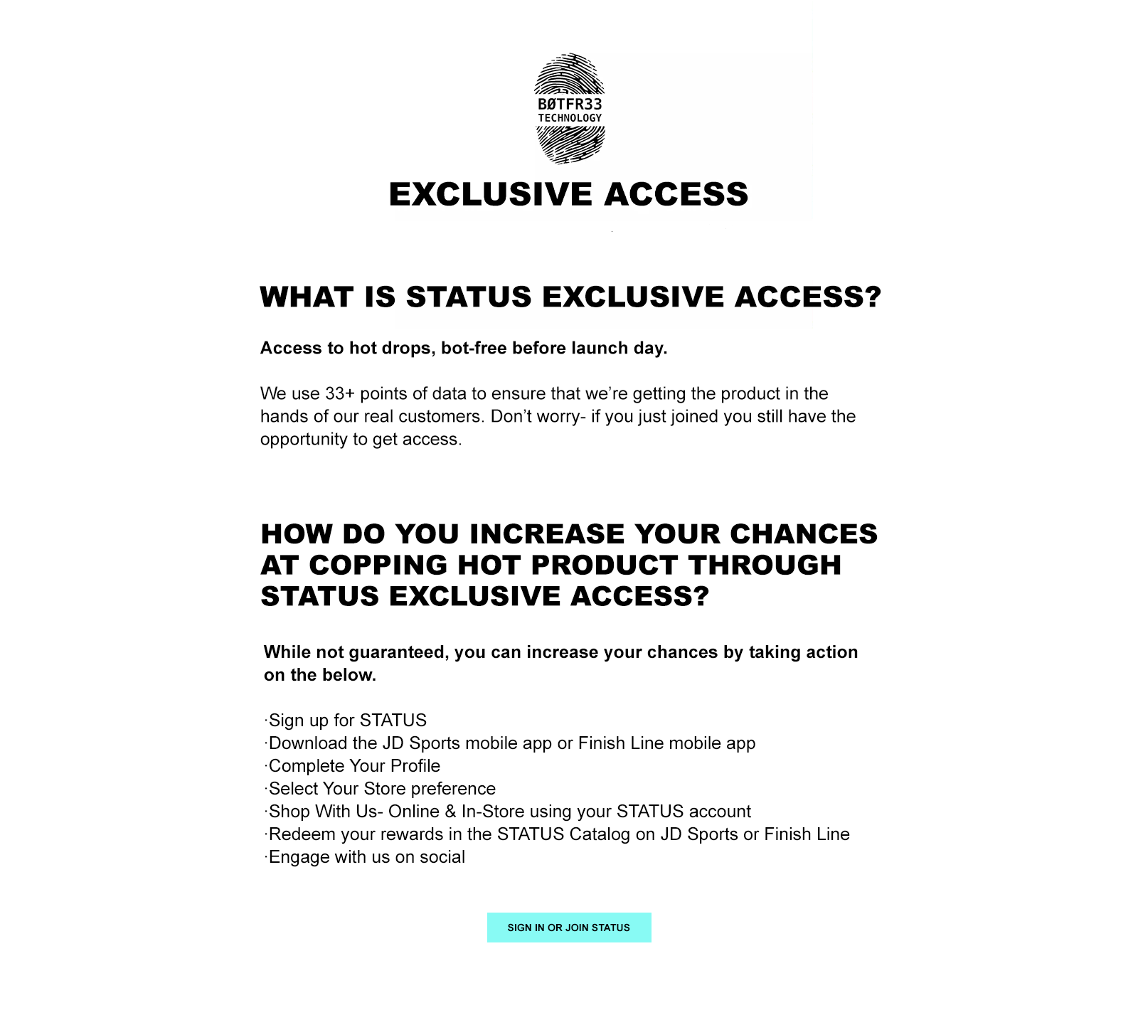 STATUS Exclusive Access